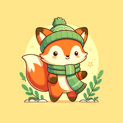 Adorable fox in winter attire © Mulyadi Lim