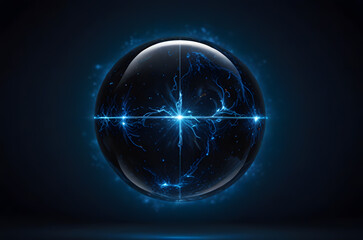 Obraz premium orb of pure sapphire luminescence 