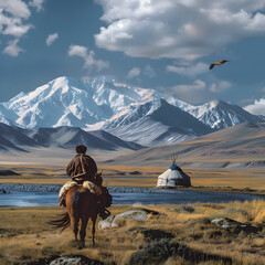 Historic Landscape of Kazakhstan Capturing Nomadic Lifestyle, Natural Beauty and Cultural Heritage