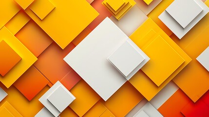 Current basic new yellow orange white unique square mathematical background