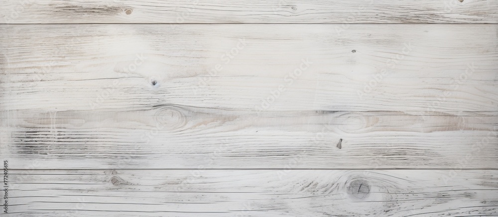 Poster a close up of a rectangular white wooden table with a monochrome pattern