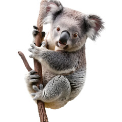 koala bear cub isolated on transparent background