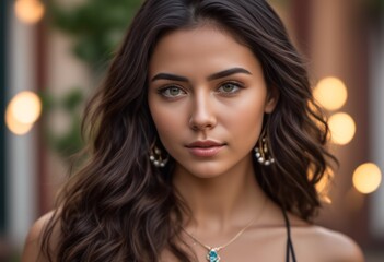 A Portrait Of Breathtakingly Gorgeous, Exotic, Beautiful Woman.
