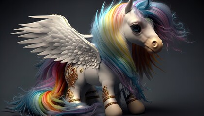 imaginary pegasus doll very cute Generate AI