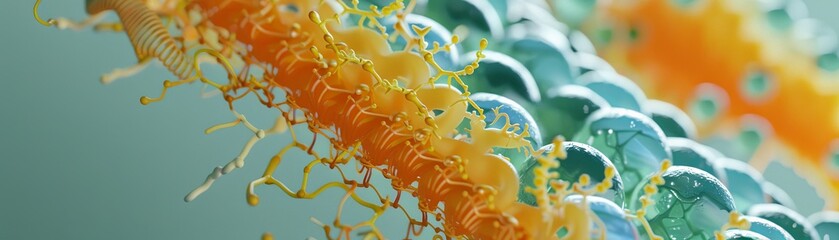 Interactive model of the cell membrane, depicting its selective permeability and structure no dust - obrazy, fototapety, plakaty
