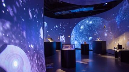 Interactive exhibit demonstrating the science behind light pollution, including solutions to reduce its impact no dust