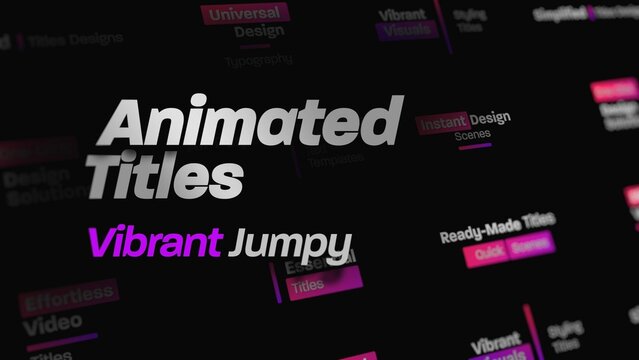 Vibrant Jumpy Animated Titles 