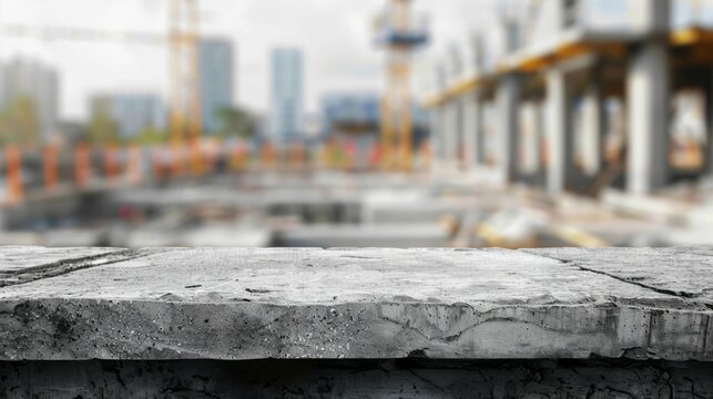 Stone table top with copy space. Construction background