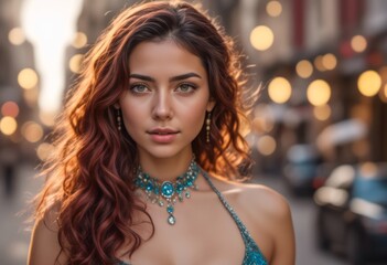 A Portrait Of Breathtakingly Gorgeous, Exotic, Beautiful Woman.
