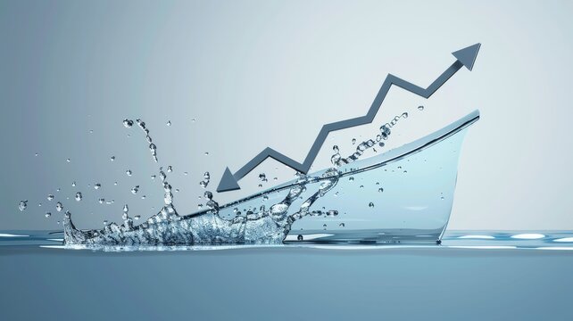 Economic inflation represented through a creative visual metaphor, showing the buying power decrease over time no splash