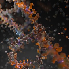 Dynamic visualization of DNA replication, highlighting the precision of genetic copying no dust