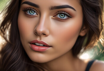 A Portrait Of Breathtakingly Gorgeous, Exotic, Beautiful Woman.
