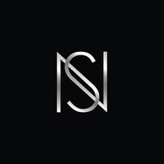 Intertwined Letter NS Logo