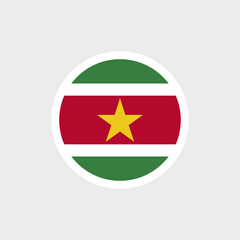 Flag of Suriname. Surinamese striped flag with a star. State symbol of the Republic of Suriname.