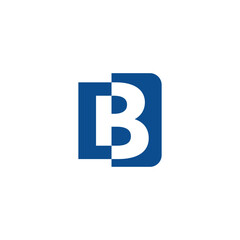 Negative Space Letter B Logo