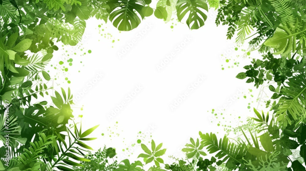 Poster a green background with a white border and a text in the center of the image