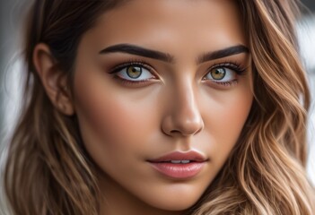Fototapeta premium A Portrait Of Breathtakingly Gorgeous, Exotic, Beautiful Woman. 