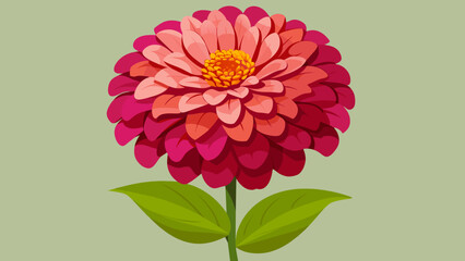 Zinnia Flower Vector Illustrations Blooming Beauties 