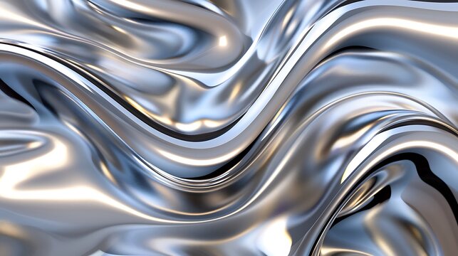 Metallic unique wavy fluid background format plan tech advancement