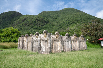 Slaves Memorial with Statues Sculptures on Martinique Island