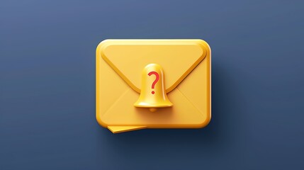 envelope of sending notification with email message bell icon - obrazy, fototapety, plakaty