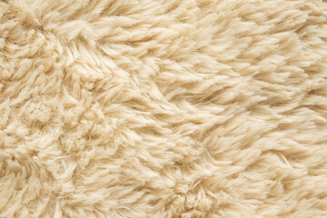 Brown fluffy fur fabric wool texture background - obrazy, fototapety, plakaty