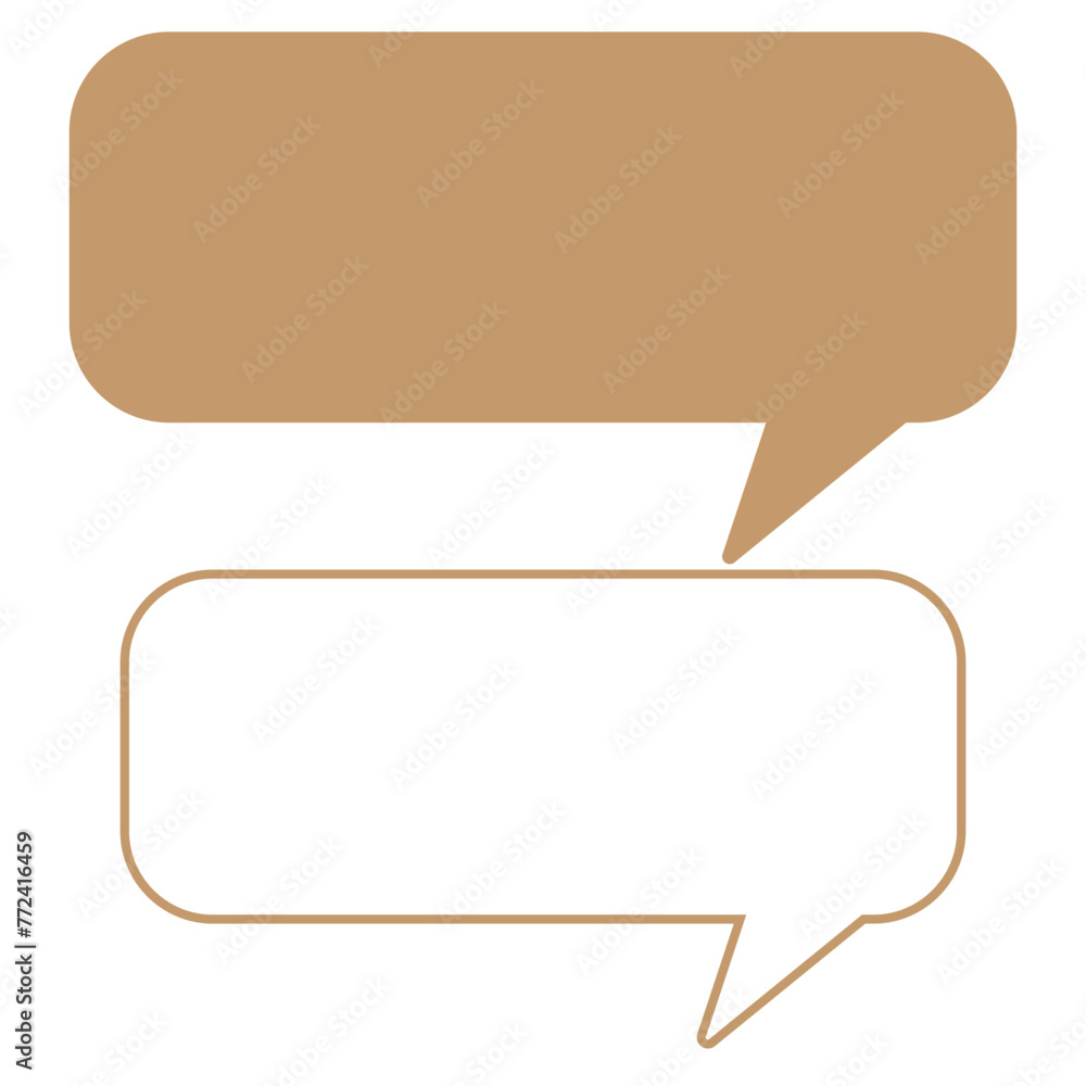 Poster rectangle dialogue frame icon set in two styles isolated on white background . message window icon v