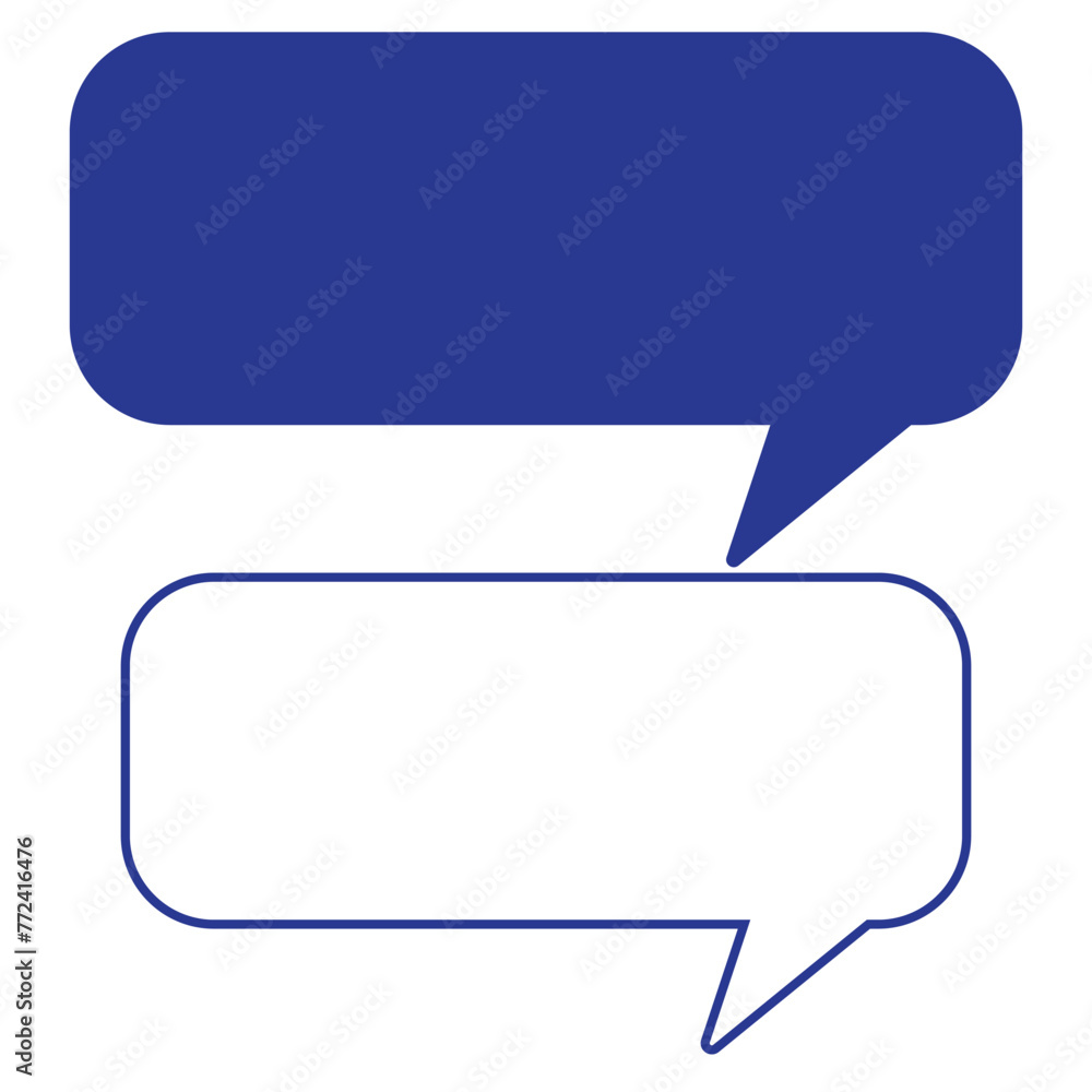 Poster rectangle dialogue frame icon set in two styles isolated on white background . message window icon v