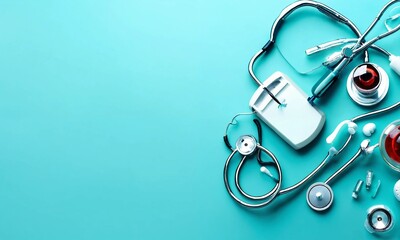 Medical examination and healthcare service concept