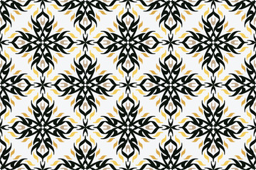 Vector seamless pattern. Modern stylish texture. Repeating geometric tiles with vintage style