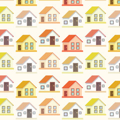 Vector seamless pattern beautiful house design