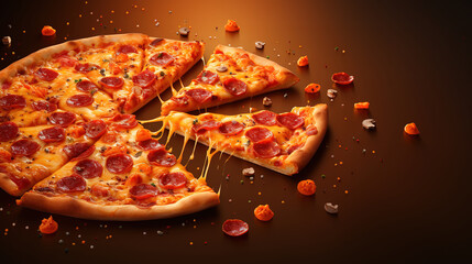 Pizza day backdrop typography wallpaper,High quality illustration