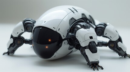 Futuristic Robotic Spider With Articulated Limbs