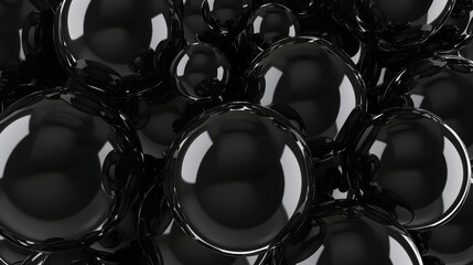 Abstract black background. Backdrop with dark transparent bubbles. Vertical orientation,  abstract geometric shapes in space, Bubbles on black background
