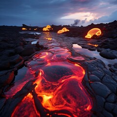 molten carnival glass lava