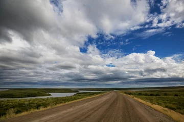 Foto op Canvas Road in tundra © Galyna Andrushko