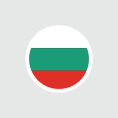 Flag of Bulgaria. Horizontal tricolor: white, green, red. State symbol of the country. Isolated vector illustration.