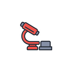 microscope icon. vector.Editable stroke.linear style sign for use web design,logo.Symbol illustration.