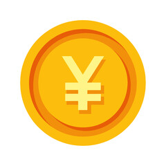 Coin Icon Logo Design Element Yuan