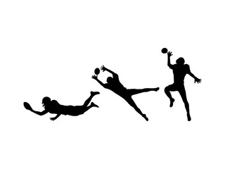 American football player silhouette.