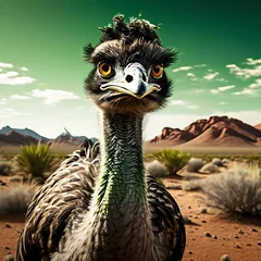 Fotobehang ostrich in the wild © Mujahid