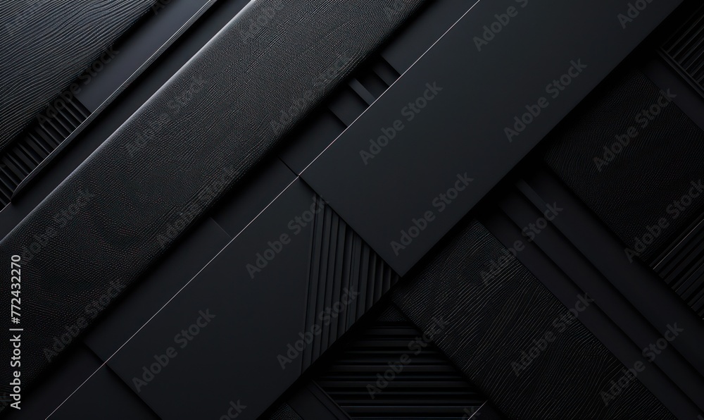 Aufkleber a series of black textured panels with various patterns, showcasing a modern and sleek design aesthe