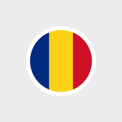 Fototapeta premium Flag of Romania. Tricolor: blue, yellow, red. State symbol. Isolated vector illustration.