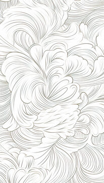  Thin line art style pattern for wedding invitation, wall art and card template   Generate AI