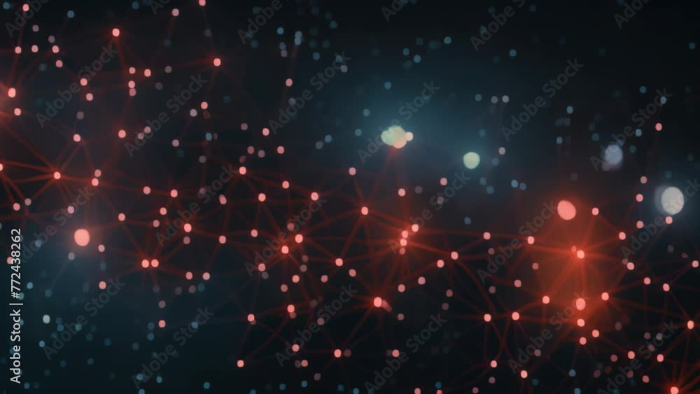 Poster abstract polygonal space low poly dark background with connecting dots and lines. connection structu