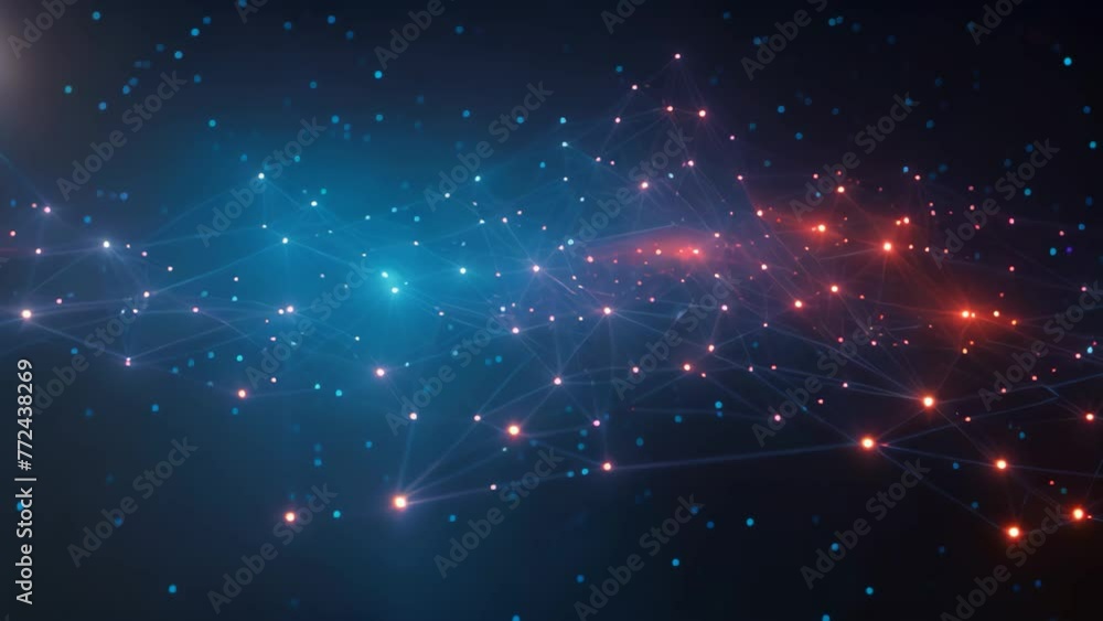 Poster abstract polygonal space low poly dark background with connecting dots and lines. connection structu