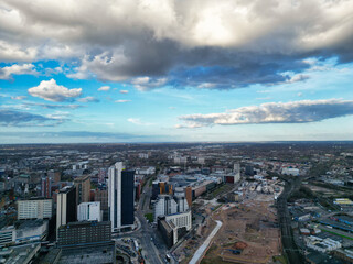 City Centre Buildings of Birmingham Central City of England United Kingdom During Sunset. March 30th, 2024