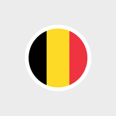 Flag of Belgium. Tricolor: black, yellow, red. Symbol of the Kingdom of Belgium. Isolated vector illustration.
