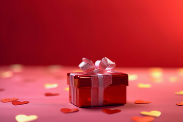 Small wrapped love gift, generative ai