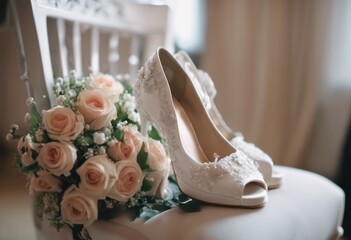 Bride's Wedding Shoes. Wedding shoes. Beautiful wedding shoes for the bride